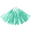 Tassel av silkepapir aqua, 5 stk.
