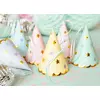 Partyhatter Stars pastell, 6 stk.