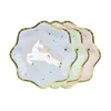 Papptallerkener Unicorn Pastel , 6 stk.