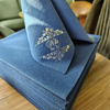 Servietter med personlig trykk blå