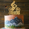 Personalisert kaketopp Terrengsyklist (Mountain Biker)