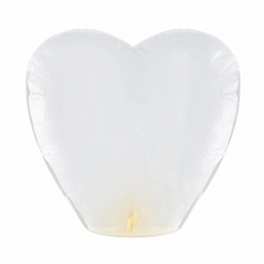 Flyvende hjerteformet lanterne hvit