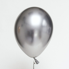 Ballonger Chrome sølv, 5 stk.