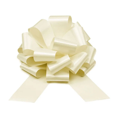 Stor sløyfe kremhvit, diam. 40 cm