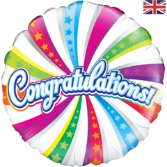 Folieballong Rainbow Congratulations
