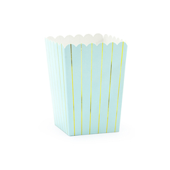 Popcorn bokser Stripes lys blå, 6 stk.