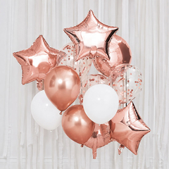Ballongpakke Rose Gold - Mix It Up, 12 stk.