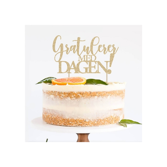 Kaketopp "Gratulerer med dagen!"