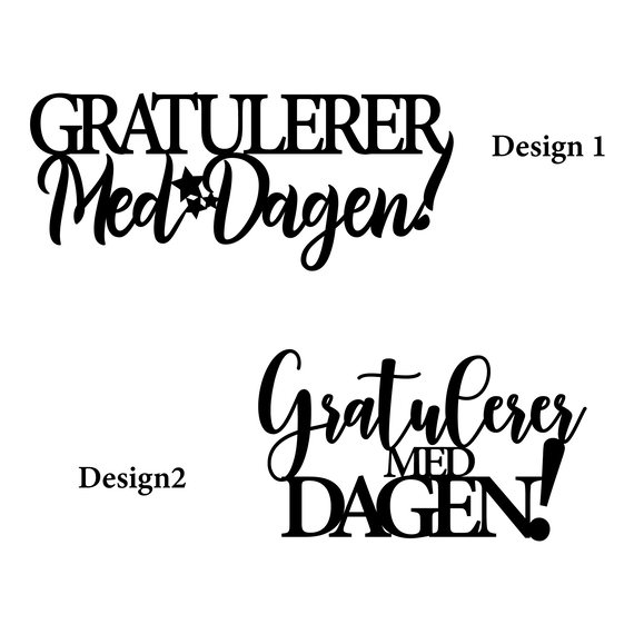Kaketopp "Gratulerer med dagen!"
