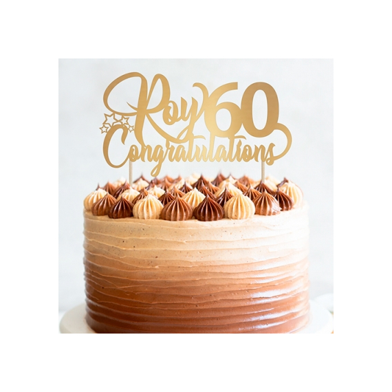 Kaketopp "Congratulations" med personalisering