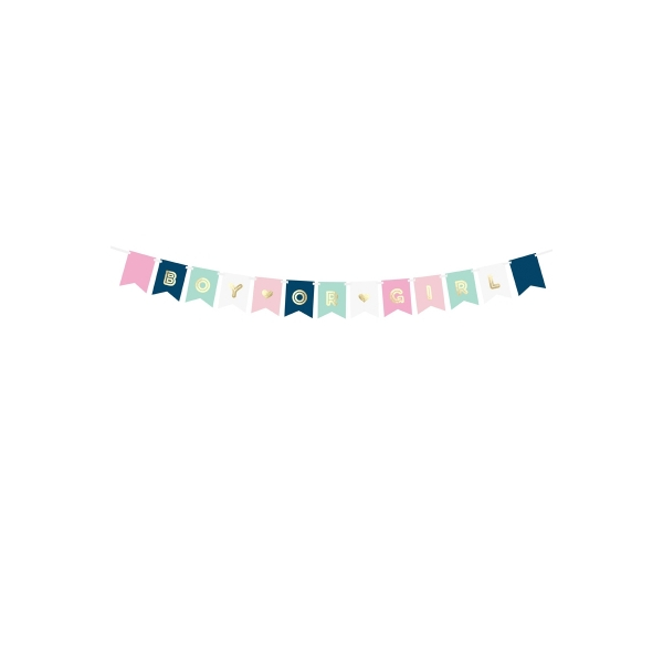 Flaggbanner Boy or Girl, 1,75 m