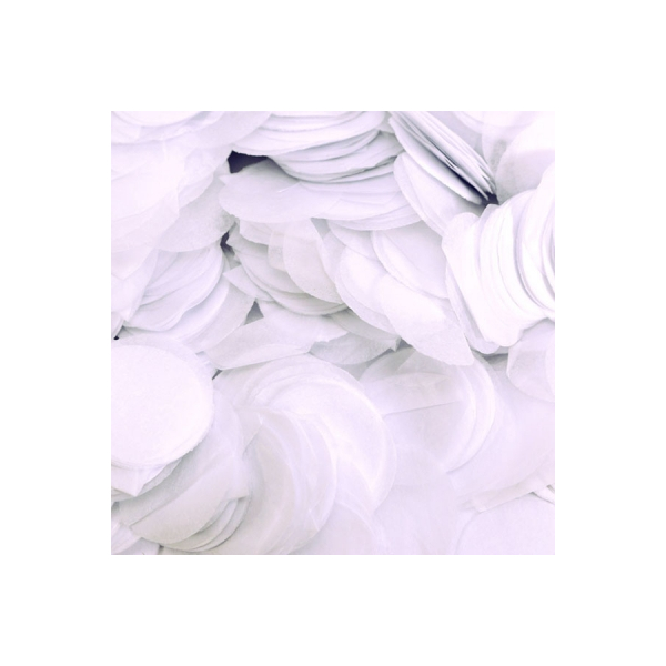 Konfetti av silkepapir hvit - RESTSALG