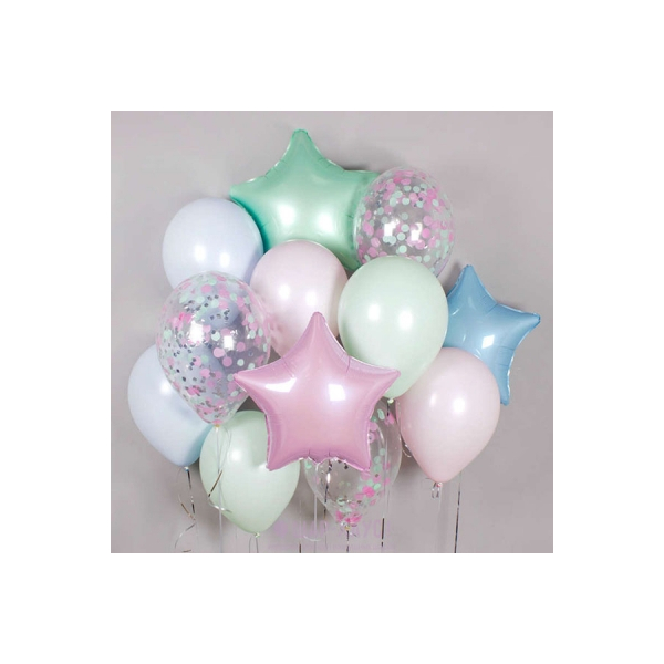 Ballongpakke / ballongbukett Pastel