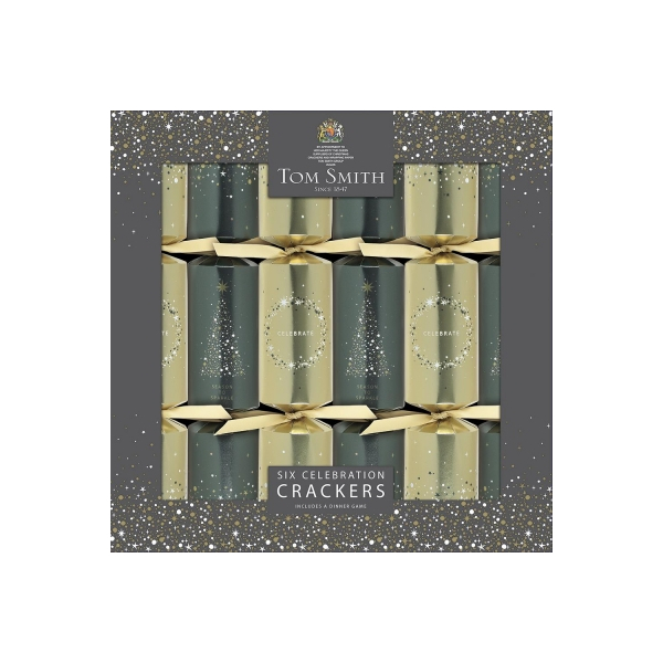 Smell bon-bon til jul m/spill Celebrations 30 cm, 6 stk.