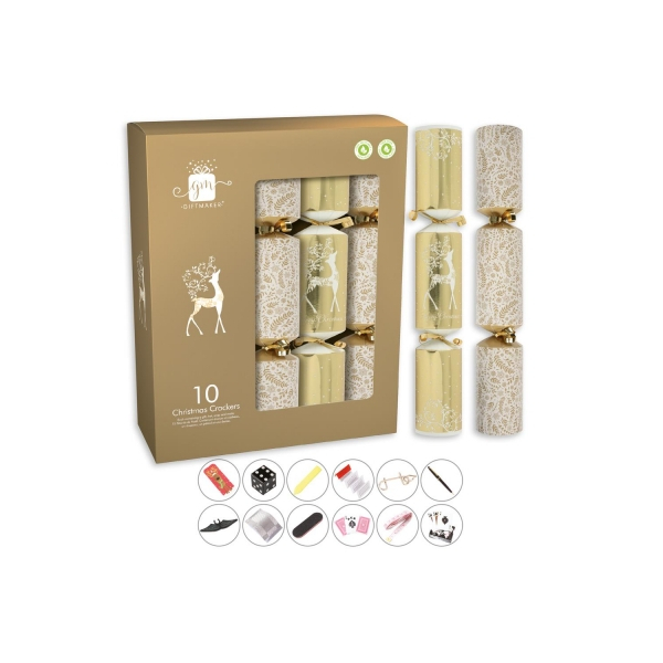 Smell bon-bon til jul Cream & Gold 35 cm, 10 stk.