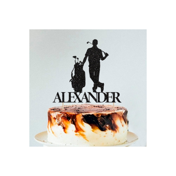 Kaketopp Golfspiller (Golfer) m/ personalisering