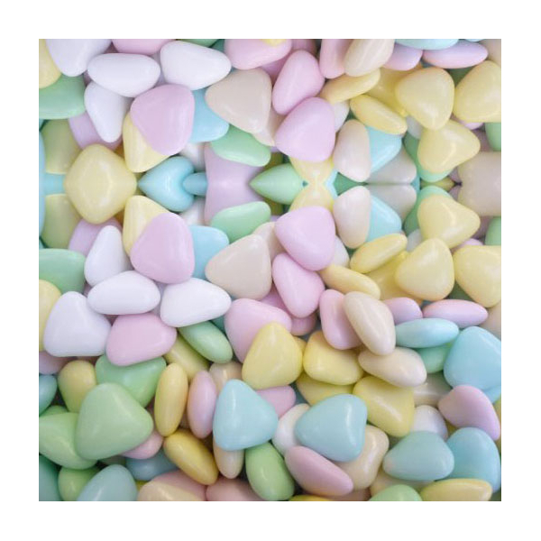 Sjokolade Hjertedrops Pastellmix, 100 g