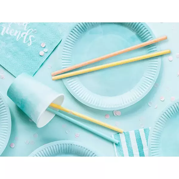 Papirsugerør pastellmix, 10 stk.