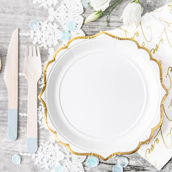 Papptallerkener Paper Porcelain, 6 stk.