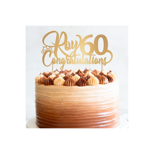 Kaketopp "Congratulations" med personalisering