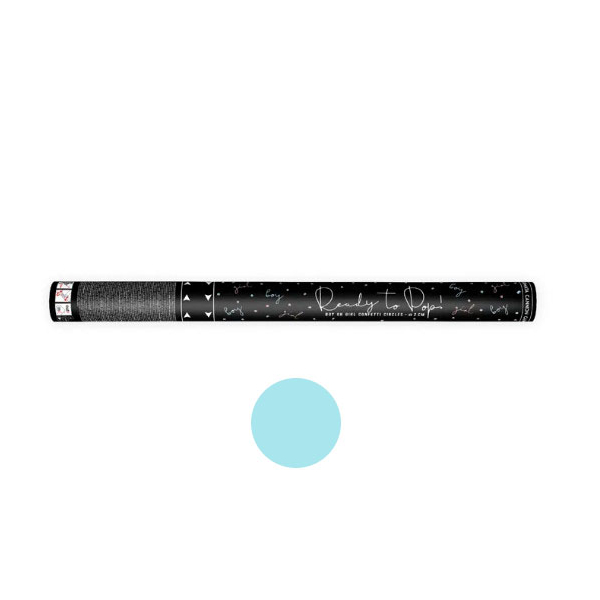 Stor konfettikanon Ready to pop blå, 60 cm