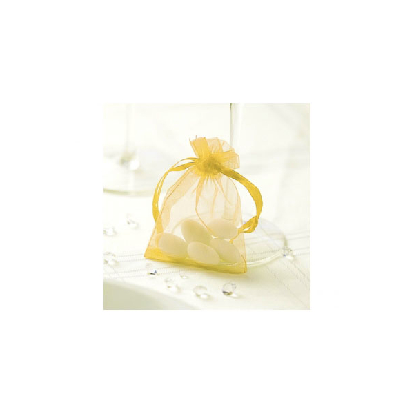 Organzaposer gul, 10 stk.