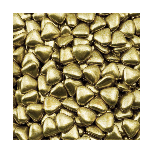 Sjokolade Hjertedrops gull, 100 g