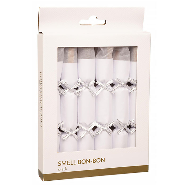 Smell bon-bon hvit 15 cm, 6 stk.