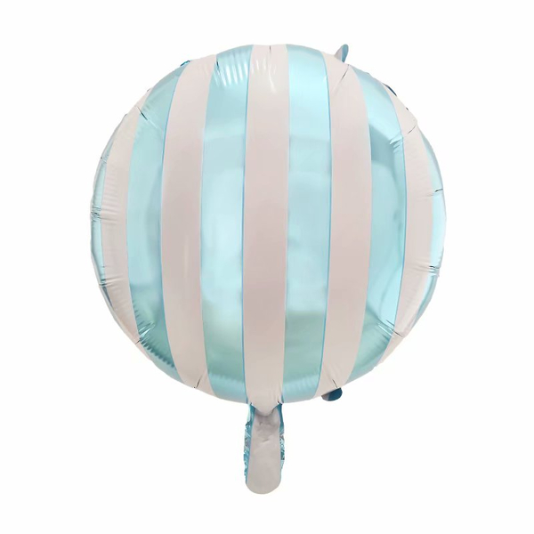 Folieballonger med lyseblå striper