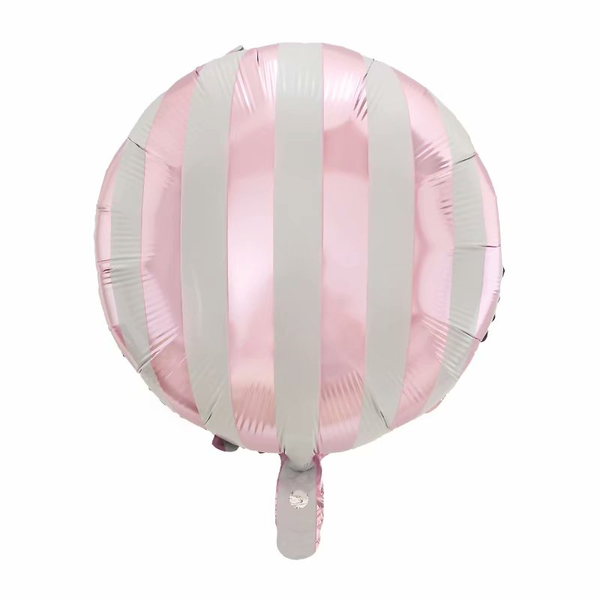Folieballonger med lys rosa striper