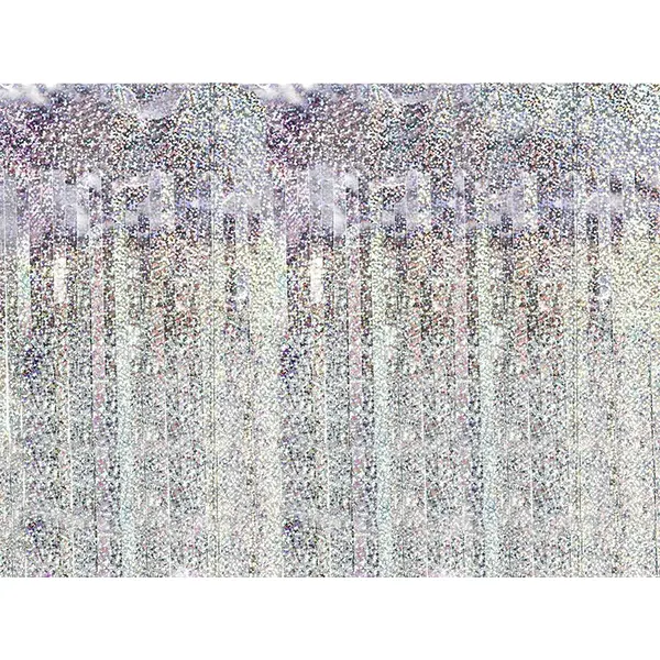 Forheng (glittergardin) holografisk sølv