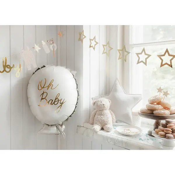 Girlander Stjerner gull til baby shower