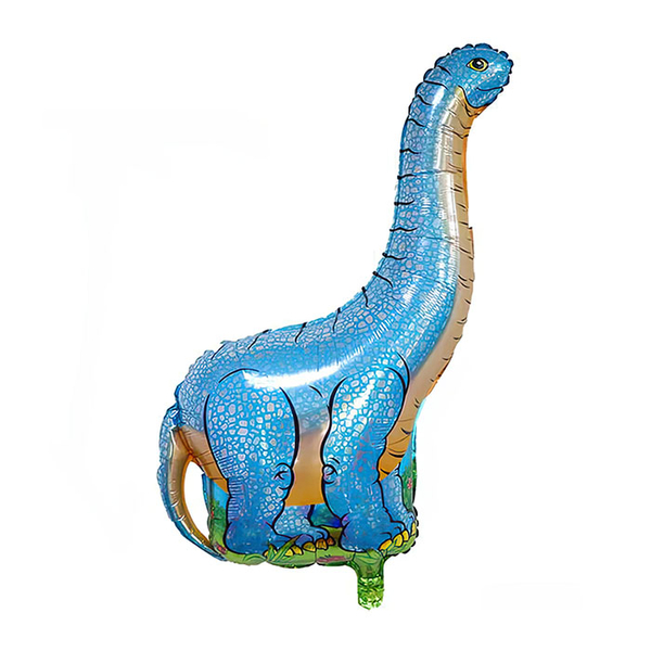 Folieballong Dino Diplodoc blå, 110 cm