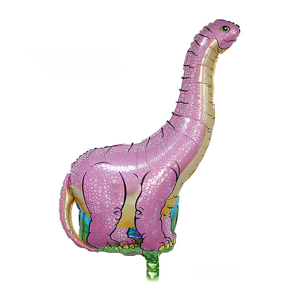 Folieballong Dino Diplodoc rosa, 110 cm