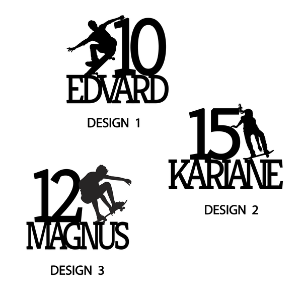 Kaketopp Skateboard med personalisering