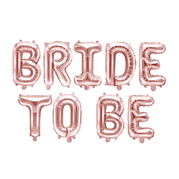 Folieballongsett Bride to Be, rosegull