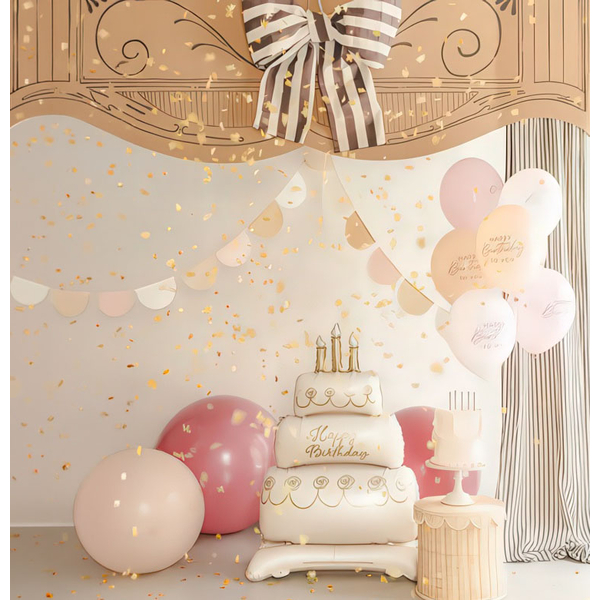 Ballonger Happy Birthday, rosa mix