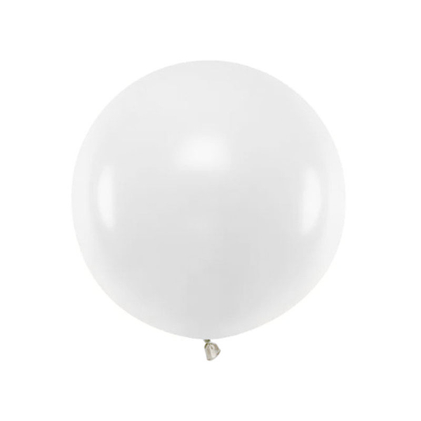 Stor ballong hvit 60 cm