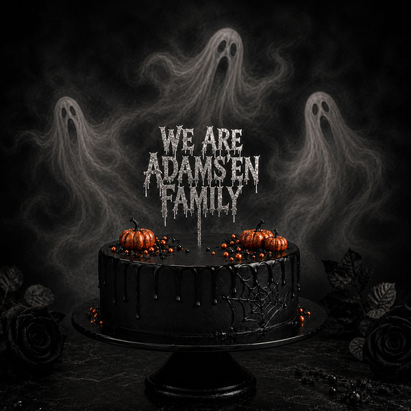 Kaketopp til Halloween We are Adams'en family